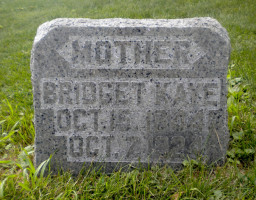 Bridget Kaye Headstone Birth: Oct. 15, 1844 Death: Oct. 7, 1924