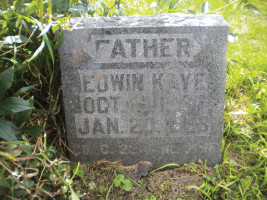 Edwin Kaye Headstone Birth: Oct. 19, 1837 Death: Jan. 20, 1933