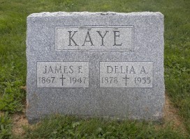 James and Delia Kaye Headstone